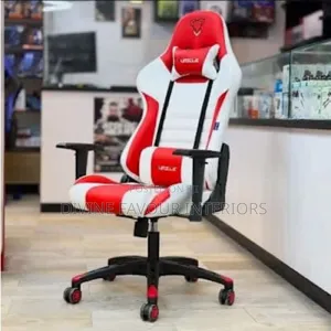 Furgle Gaming Chair With Footrest - White/Red