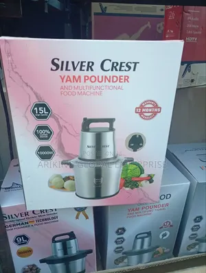 Yam Pounder and Muilt Functional Food Machine (Silver Crest)