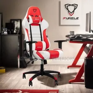 Furgle Custom Home Studio Ergonomic Chair - Red White