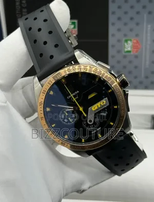 Original Tag Heuer Carrera Black Rubber Strap Watch