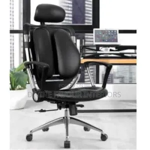 Kidney Leather Chair With Headrest