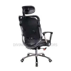 Kidney Leather Chair With Headrest