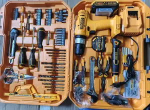Ingco 165pcs Tool Set 20v Lithium-ion Cordless Impact Drill.