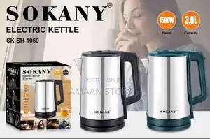 Sokany 3l Electric Kettle 1500w – Fast Boil Stainless Steel