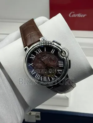 Original Cartier Mechanical Brown Genuine Leather Watch