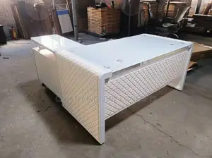 White Executive Glass Table