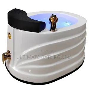 White and Gold Pedicure Bowl