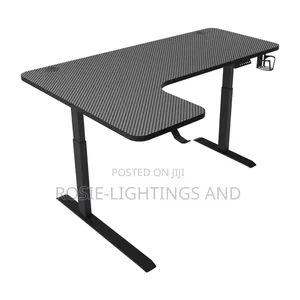 Modern Lshaped Adjustable Electric Desk (140* 60*74)Black