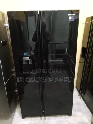 Black Samsung Inverter Side-by-side Fridge With Dispenser