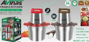 Avinas 12l Yam Pounder/Electric Meat Grinder, 5000watts