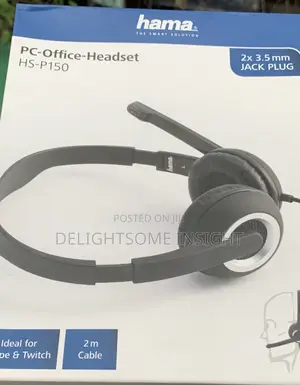 Brand New Hama Hs-p150 Pc Office Headset, Stereo.