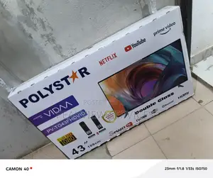 Polystar 43′′ Android Smart Tv – Unbreakable Glass