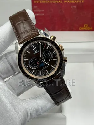 Original Omega Co-Axial Master Chronometer Brownleatherwatch