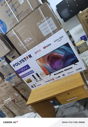 43′′ Polystar Tv –Pv-Tg43fhdvid, Android Smart, Free Bracket