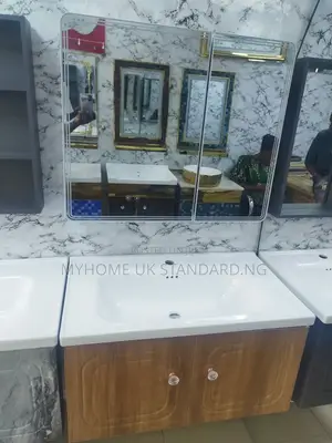 Luxury England Cabinet With Mirror Light and Shelve