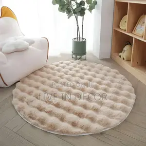 Round Bubble Fluffy Rug