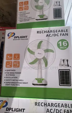16inch Rechargeable Table Fan With Solar Panel