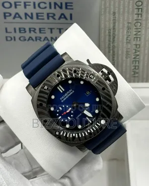 Original Panerai Submersible Green Dial Rubber Strap Watch