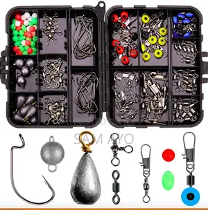 165 PCS Fishing Sinker Lure Hook Accessories Box