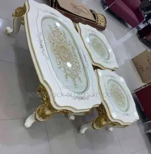 Coffee Table White and Gold
