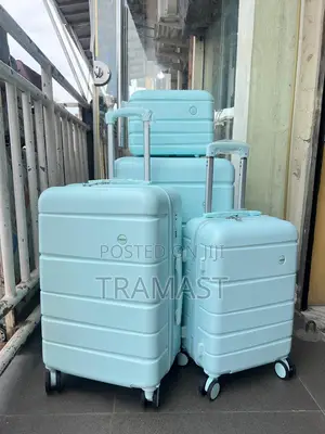 Flexible 3-piece Hard Rubber Travel Luggage + Kit