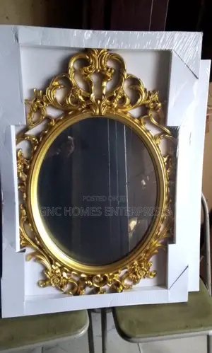 Gold Frame Mirror (Decorate)
