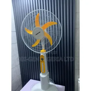 Mewe Rechargeable Standing Fan With Solar Panel 18 Inche Set