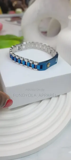Blue and Silver Hand Chain Bracelet
