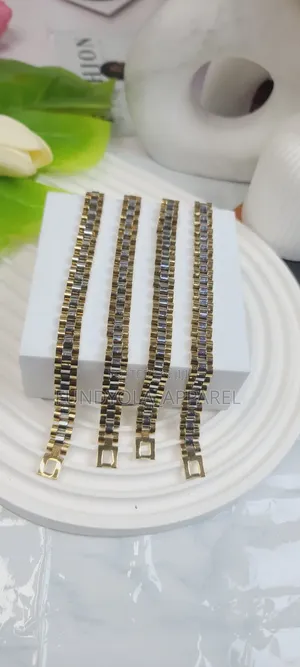 Gold and Silver Plain Hand Chain Bracelet Mix