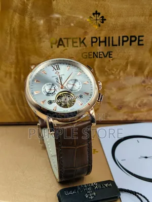 Patek Philippe Automatic-Chronograph-Brown-Leather 