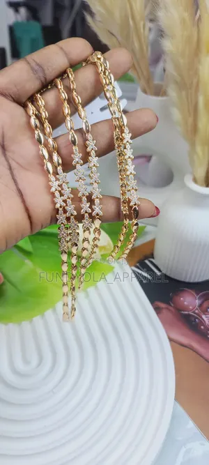 Gold Plated Cz Hand Chain