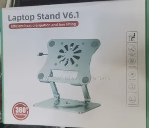 Adjustable 360 Rotation Laptop Stand With Dual Cooling Fan
