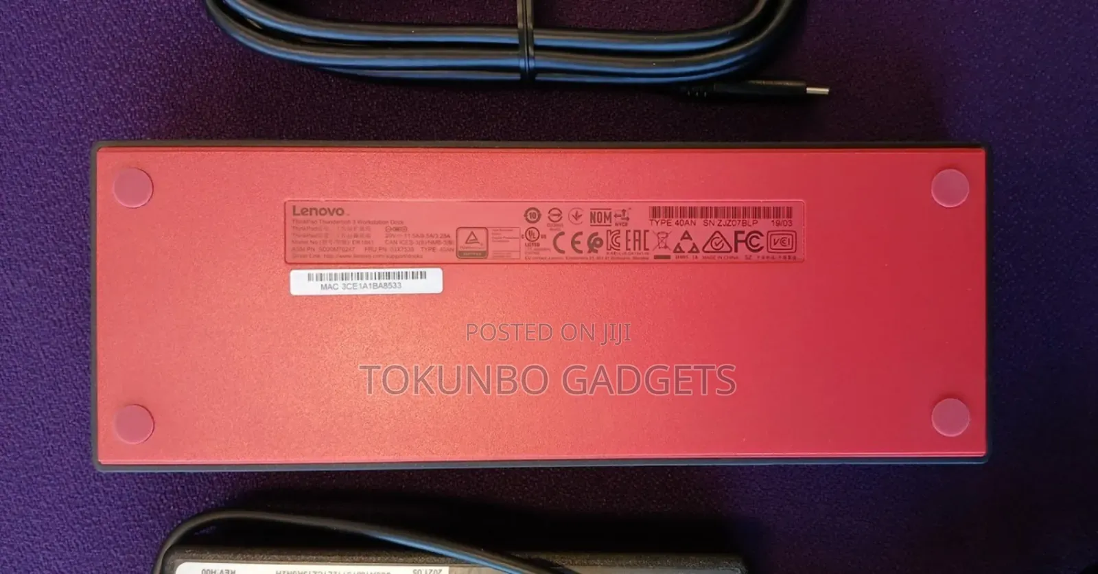 Lenovo Thinkpad Thunderbolt 3 Dock
With Complete Accessories