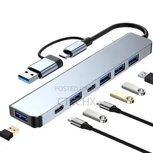 7 in 1 Multiport Usb-C Hub Splitter Adapter