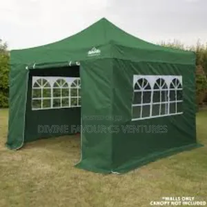Foldable Gazebo Tent With Side Walls ( Green) and Window.