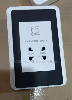 Shaver Socket 115v/230v – 86x147mm (White Black)
