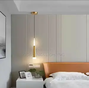 Nordic Led Pendant Lamp Long Hanging Wire Bedside Living,