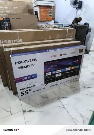 55′′ Polystar Uhd Smart Tv – Android 9.0, Wi‐Fi/Bluetooth