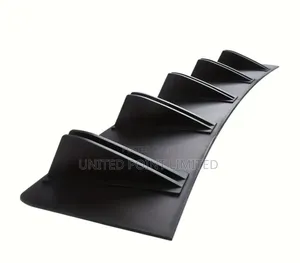 Car Black Rear Bumper 5 Shark Fins Spoiler Wing