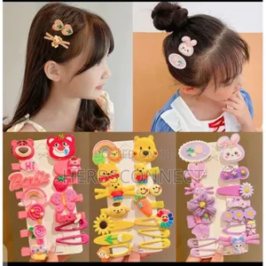 14pcs Design Sweet Girls Pint Star Hair Clip