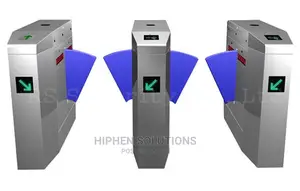 Stainless Steel Automatic Turnstiles Flap Gate Barrier Wide Lane