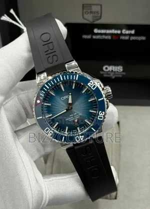 Original Oris Black Rubber Strap Calendar Watch