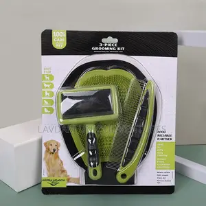 Pet Bathing Grooming Kit – Gloves + Brush + Combs