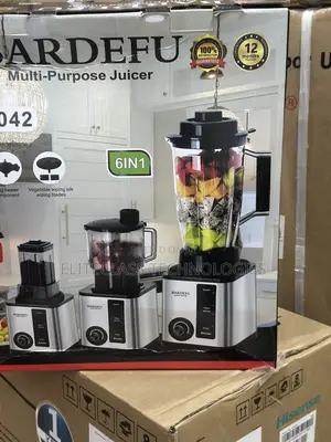 Blender Juicer Combo 6‐In‐1 Multi‐Purpose Bardefu Bf‐5042