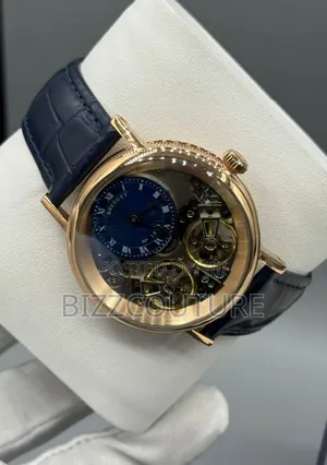 Original Breguet Mechanical Black Genuine Leather Watch