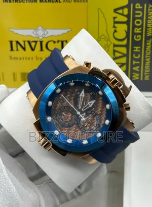 Original Invicta Chronograph, Blue Rubber Strap Watch
