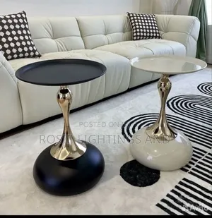 Luxury Steel Top Coffee Side Stool Table