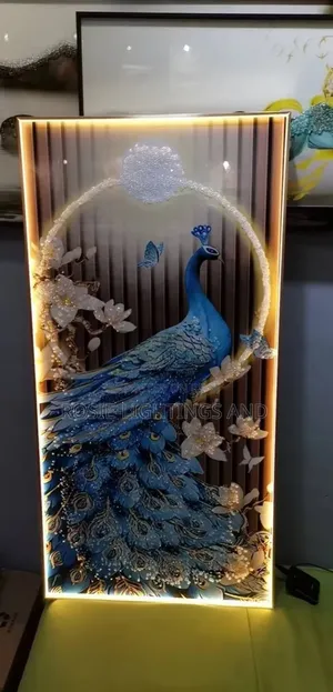 Luxury Peacock Crystal Porcelain Wall Art Decor Frame