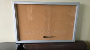 60x90cm Cork Surface Wall Mounted Bulletin Glass Board