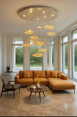 Nordic Water Droplet Glass Chandelier Luxury Living Room